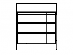 4-Tier Aluminum Storage Shelving Unit Model 3D