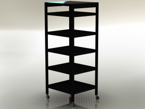 Aluminum Mobile Utility Rack Modelo 3D