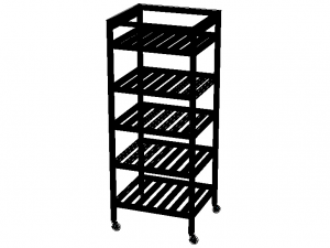 Aluminum Mobile Utility Rack Modèle 3D