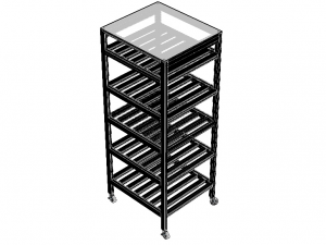 Aluminum Mobile Utility Rack Modèle 3D