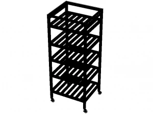 Aluminum Mobile Utility Rack 3D Model
