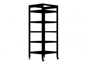 Aluminum Mobile Utility Rack 3D Model