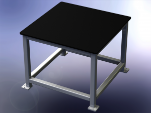 Machine Table with 1200 X 1200 Top 3Dモデル