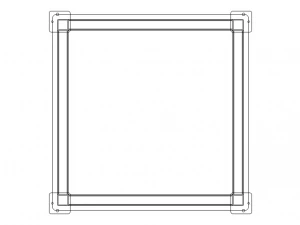 Machine Table with 1200 X 1200 Top 3D Model