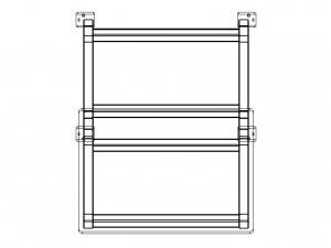 Machine Table with 1200 X 1200 Top 3D Model