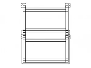 Machine Table with 1200 X 1200 Top 3D Model