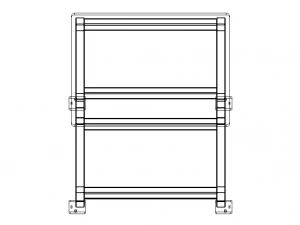 Machine Table with 1200 X 1200 Top 3D Model