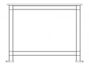 Machine Table with 1200 X 1200 Top 3D Model