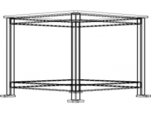 Machine Table with 1200 X 1200 Top 3D Model