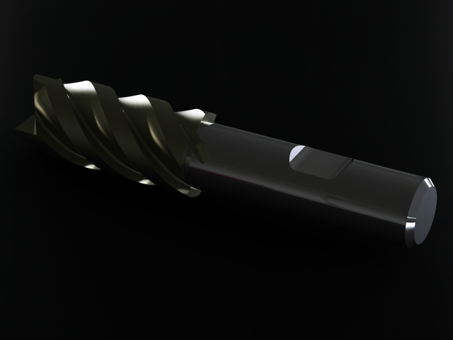 20mm Metric Single End Mill - 4 flutes 3D Модель .c4d .max .obj .3ds .fbx .stl .blend 