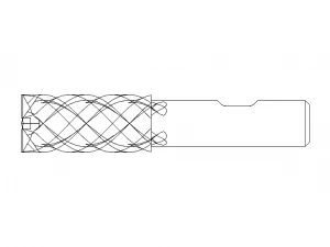 20mm Metric Single End Mill - 4 flutes 3D Model