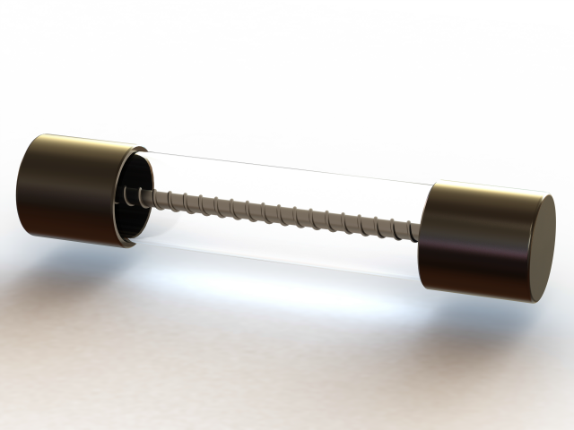 Time Lag Glass Tube Fuse 15A Modelo 3D .c4d .max .obj .3ds .fbx .stl .blend 