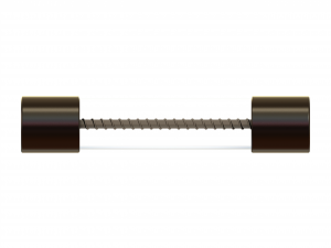 Time Lag Glass Tube Fuse 15A Modelo 3D