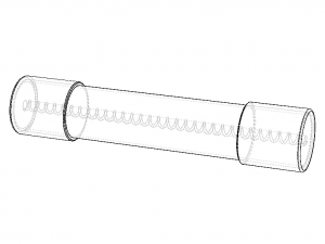 Time Lag Glass Tube Fuse 15A Modelo 3D