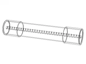 Time Lag Glass Tube Fuse 15A 3D Model