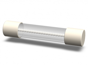 Time Lag Glass Tube Fuse 15A Modelo 3D