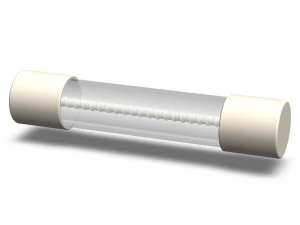 Time Lag Glass Tube Fuse 15A 3D Model