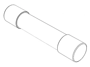 Time Lag Glass Tube Fuse 15A 3D Model