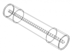 Time Lag Glass Tube Fuse 15A Modelo 3D