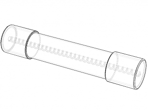 Time Lag Glass Tube Fuse 15A Modelo 3D