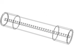 Time Lag Glass Tube Fuse 15A 3D Model
