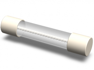 Time Lag Glass Tube Fuse 15A Modelo 3D
