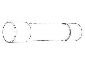 Time Lag Glass Tube Fuse 15A Modelo 3D