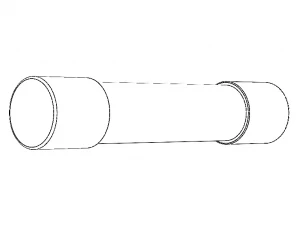 Time Lag Glass Tube Fuse 15A 3D Model