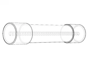 Time Lag Glass Tube Fuse 15A 3D Model