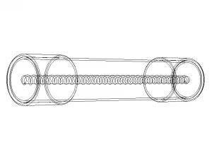 Time Lag Glass Tube Fuse 15A 3D Model