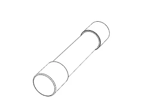 Time Lag Glass Tube Fuse 15A 3D Model