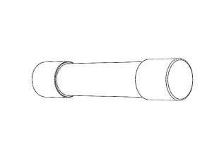 Time Lag Glass Tube Fuse 15A Modelo 3D