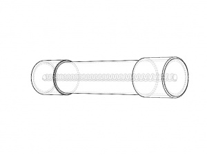 Time Lag Glass Tube Fuse 15A Modelo 3D