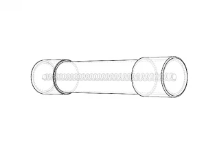 Time Lag Glass Tube Fuse 15A 3D Model