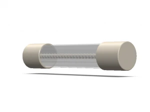Time Lag Glass Tube Fuse 15A 3D Model