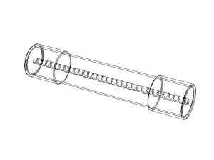 Time Lag Glass Tube Fuse 15A 3D Model