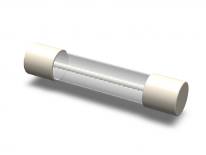 Time Lag Glass Tube Fuse 15A Modelo 3D