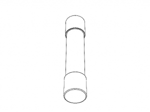 Time Lag Glass Tube Fuse 15A Modelo 3D