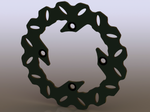 Arashi Rear Brake Disc Rotors 3D Model