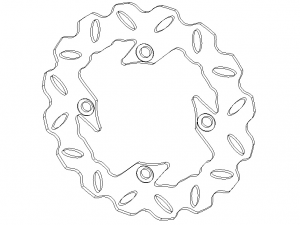 Arashi Rear Brake Disc Rotors 3D Model