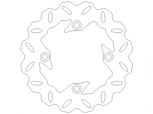 Arashi Rear Brake Disc Rotors 3D Model