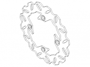 Arashi Rear Brake Disc Rotors 3D Model