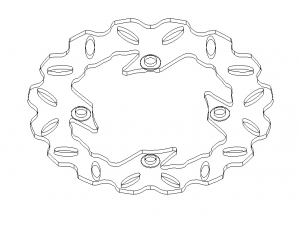 Arashi Rear Brake Disc Rotors 3D Model