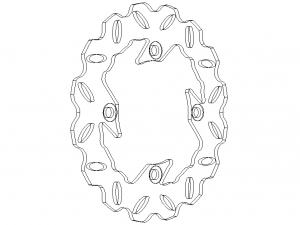Arashi Rear Brake Disc Rotors 3D Model