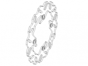 Arashi Rear Brake Disc Rotors 3D Model