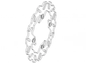 Arashi Rear Brake Disc Rotors 3D Model