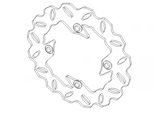 Arashi Rear Brake Disc Rotors 3D Model