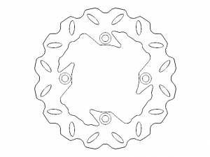 Arashi Rear Brake Disc Rotors 3D Model