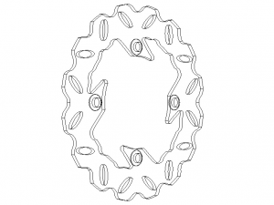 Arashi Rear Brake Disc Rotors 3D Model