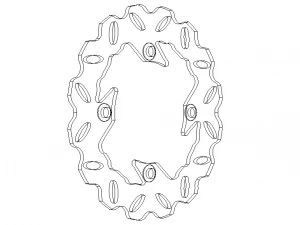 Arashi Rear Brake Disc Rotors 3D Model
